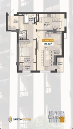 Продажа квартиры, Новостройка, 3 комнаты, 79 м², Собственник